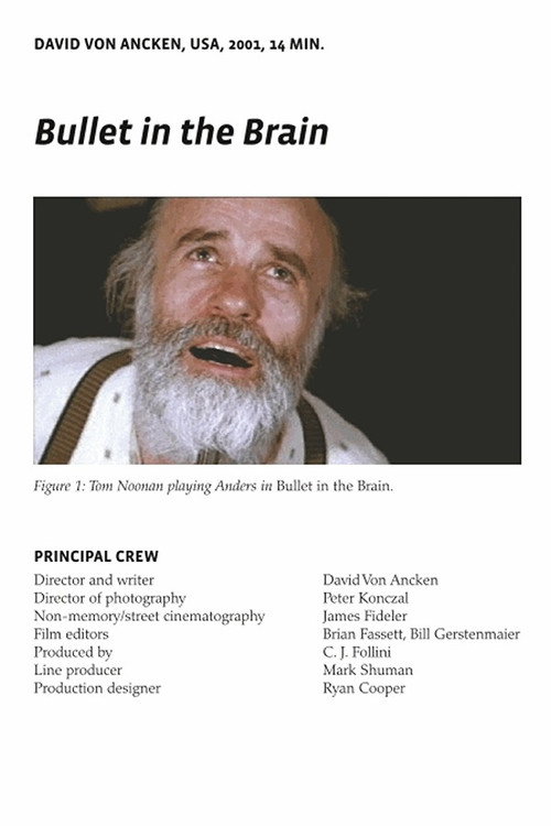 Постер фильма «Bullet in the Brain»