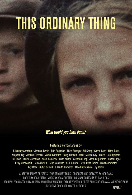 Постер фильма «This Ordinary Thing»